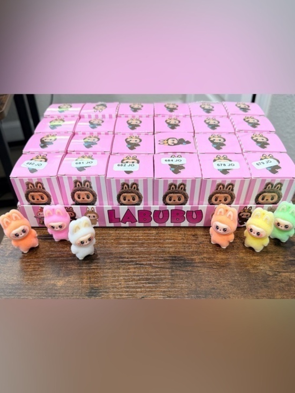 (1) LABUBU Blind Box mini keychain Figure